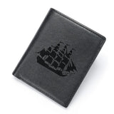Men Short Wallet Leather Gift Youth Business Smooth Sailing Credit Card Bag