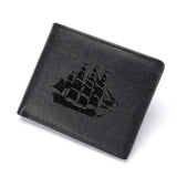 Men Short Wallet Leather Gift Youth Business Smooth Sailing Credit Card Bag