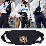 Mirror Print Waist Bag Outdoor Sports Crossbody Bag Unisex Bum Belt Bag