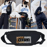 Mirror Print Waist Bag Outdoor Sports Crossbody Bag Unisex Bum Belt Bag