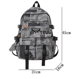 Waterproof Geometric School Backpack for Teens, Large Capacity Travel Bag