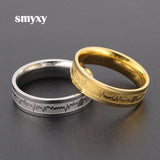 Titanium Steel Electrocardiogram Wave Ring Wedding Couples Rings