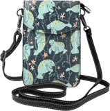 Manatee Crossbody Cell Phone Purse Shoulder Bag Small Crossbody Wallet PU