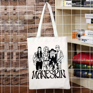 Maneskin Hip Hop Gothic Punk Rock Graphic Korea Ulzzang Shopper Bag