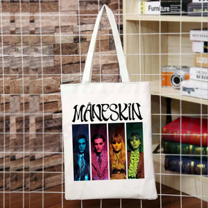 Maneskin Hip Hop Gothic Punk Rock Graphic Korea Ulzzang Shopper Bag
