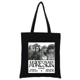 Maneskin Ladies Handbags Canvas Tote Bag Eco Reusable Shopper Bolsas De Tela