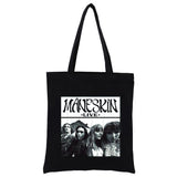 Maneskin Ladies Handbags Canvas Tote Bag Eco Reusable Shopper Bolsas De Tela