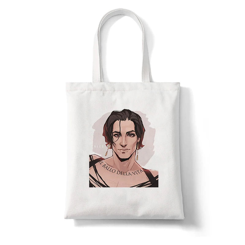 Maneskin Women Canvas Shopper Bag Eco-friendly Tote Handbag