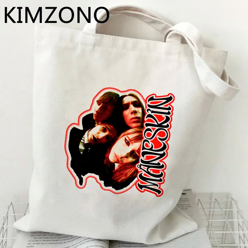 Maneskin Shopping Bag Canvas Tote Recycle Bag