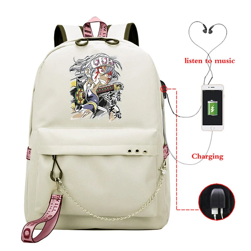 Demon Slayer Backpacks Multi-functional Large Capacity Street Bags
