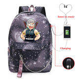 Demon Slayer Backpack Women's Folding Schoool Bag Large Capacity Anime