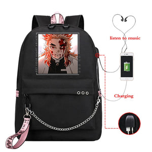 Demon Slayer Printed Backpacks Multifunctional Large Capacity Bags