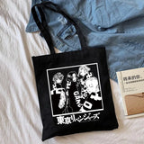 Tokyo Revengers Graphic Tote Bag Eco Canvas Shoulder Shopper Gothic Ulzzang