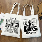 Tokyo Revengers Graphic Tote Bag Eco Canvas Shoulder Shopper Gothic Ulzzang