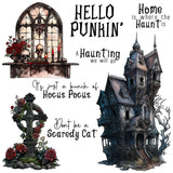 Mangocraft Gothic Castle Skull Grave Halloween Cutting Dies Stamp