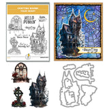 Mangocraft Gothic Castle Skull Grave Halloween Cutting Dies Stamp