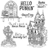 Mangocraft Gothic Castle Skull Grave Halloween Cutting Dies Stamp