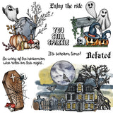 Mangocraft Halloween Castle Metal Cutting Dies & Clear Stamp Set