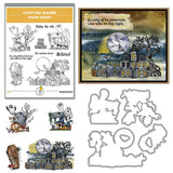 Mangocraft Halloween Castle Metal Cutting Dies & Clear Stamp Set