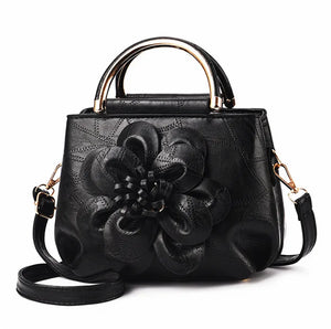 Fashionable Women Handbag Flowers Single Shoulder Bag