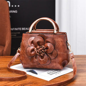 Fashionable Women Handbag Flowers Single Shoulder Bag