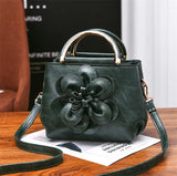 Fashionable Women Handbag Flowers Single Shoulder Bag