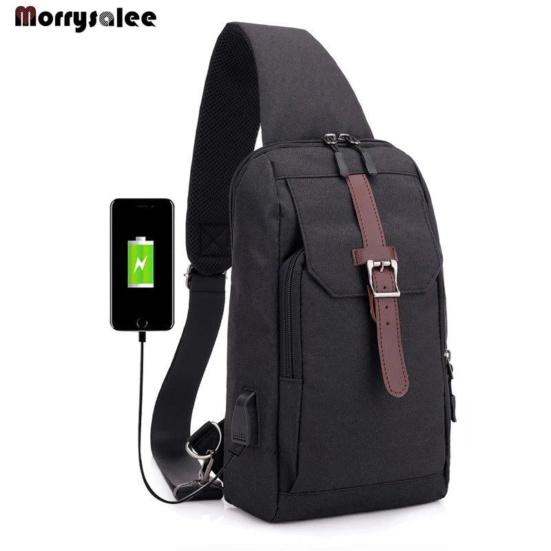 Men's Chest Oxford Chest Pack Shoulder Bag Crossbody Bags