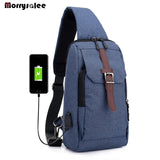 Men's Chest Oxford Chest Pack Shoulder Bag Crossbody Bags