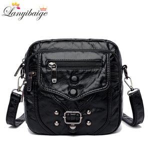 Soft Leather Crossbody Bags for Women with Multiple Pockets
