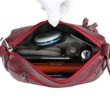 Soft Leather Crossbody Bag for Women with Multiple Pockets