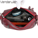 Women's Leather Shoulder Crossbody Bag Winter Style Messenger Handbag