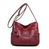 Women's Leather Shoulder Crossbody Bag Winter Style Messenger Handbag