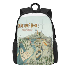 Camp Half Blood Map Backpack Men Women Unisex Bag