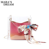 Mara's Dream Small PVC Shoulder Bag Women Crossbody Messenger Bucket Bag