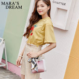 Mara's Dream Small PVC Shoulder Bag Women Crossbody Messenger Bucket Bag