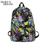 Mara's Dream Backpack Women High Capacity Cartoon Graffiti Travel Backpacks