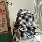 Mara's Dream Backpack Women Nylon Plaid Computer Bag Student