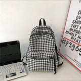Mara's Dream Backpack Women Nylon Plaid Computer Bag Student