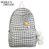 Mara's Plaid Pattern Women's Backpack School Bags