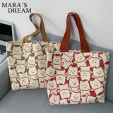 Mara's Dream Canvas Bear Tote Bag Eco Shoulder Bag