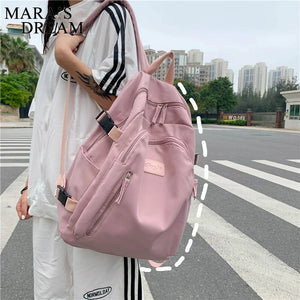 Mara's Dream Casual Canvas Women Backpack Large Schoolbag For Teenage Girls