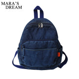 Mara's Dream Large Denim Women Backpack - Daily Travel Bag