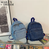 Mara's Dream Large Denim Women Backpack - Daily Travel Bag