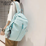 Mara's Dream Solid Backpack Women Laptop Bag Waterproof Large Capacity