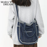 Mara's Dream Crossbody Denim Bag Women Shoulder Travel Handbag Tote