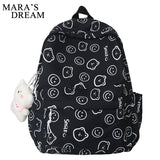 Mara's Dream Cartoon Pattern Women Backpack for Teenage Girl