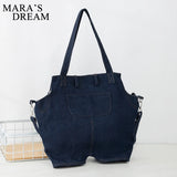 Mara's Dream Denim Jeans Shoulder Crossbody Bag Girl Totes For Women
