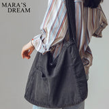 Mara's Dream Denim Messenger Bag - Unisex Casual Shoulder Bag