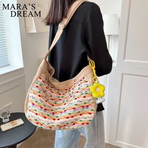 Mara's Dream Weave Canvas Shoulder Crossbody Bag