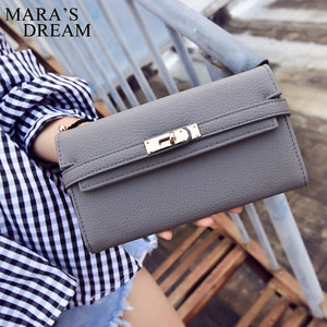 Women Wallet Long Purse Lock Clutch Bag